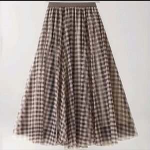 Plaid A-Line Skirt